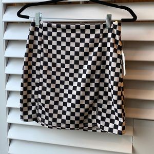 CHECKERED MINI SKIRT
